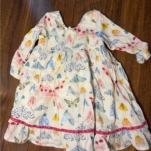 Pink Chicken Coralee Dress - Moth print